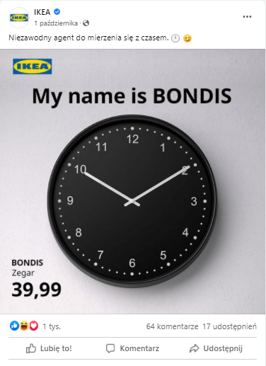 Premiera Bonda - (planowany) rtm IKEA Polska