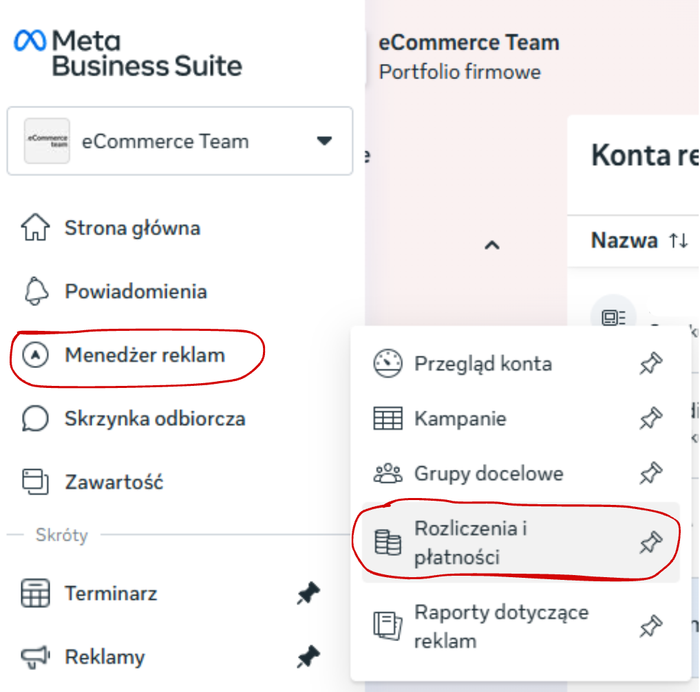Rozliczenia i płatności w Managerze Firmy Meta