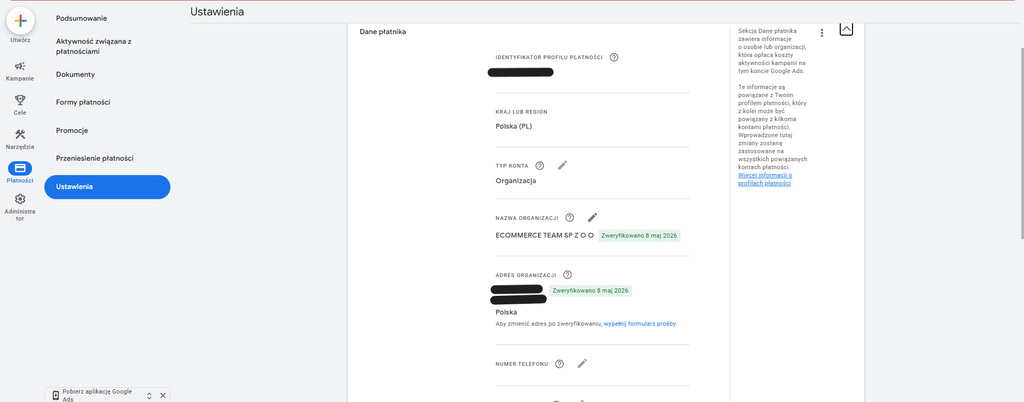 Profil płatności w Google Ads: Instrukcja konfiguracji krok po kroku